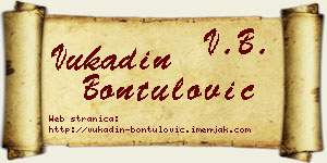 Vukadin Bontulović vizit kartica